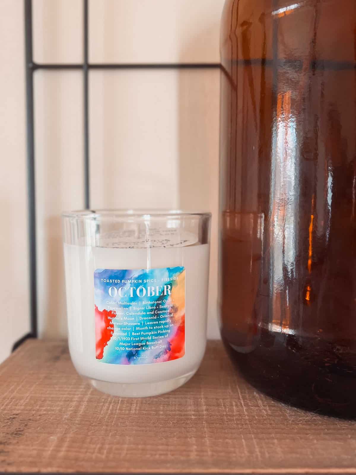 october birthday candle