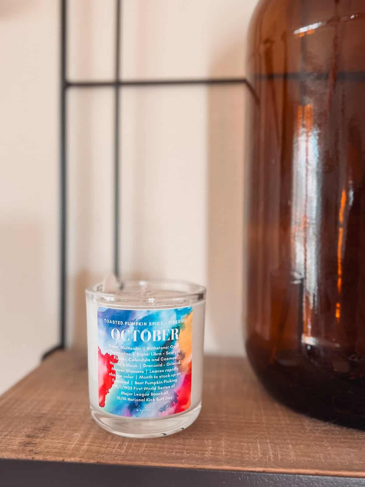 october birthday candle