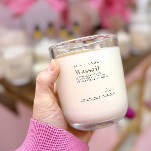 Wassail by Illuminate Space blends orange, apple, and mulled wine into a warm, festive non-toxic scent for candles and home fragrance