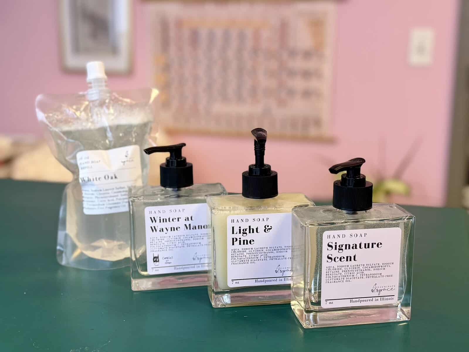 Hand Soap by Illuminate Space | Refillable 7oz Glass Bottle & 16oz Refills